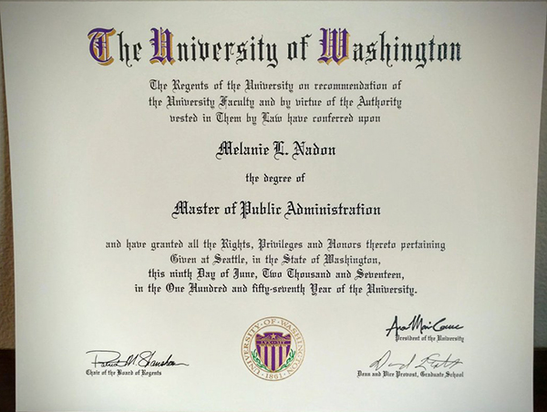 华盛顿大学毕业证